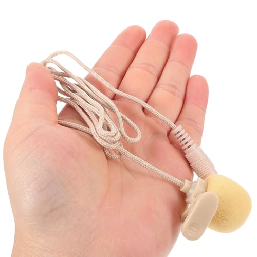 Toddmomy Mini Lavalier Microphone Condenser Clip-on Mic with 3.5mm Plug, Portable Skin Tone Compact Lapel Microphone System for Video Recording, Interview, and Laptop Use