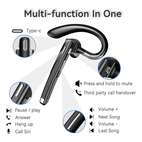 Ezytalux Bluetooth Headset for Truckers (Black)