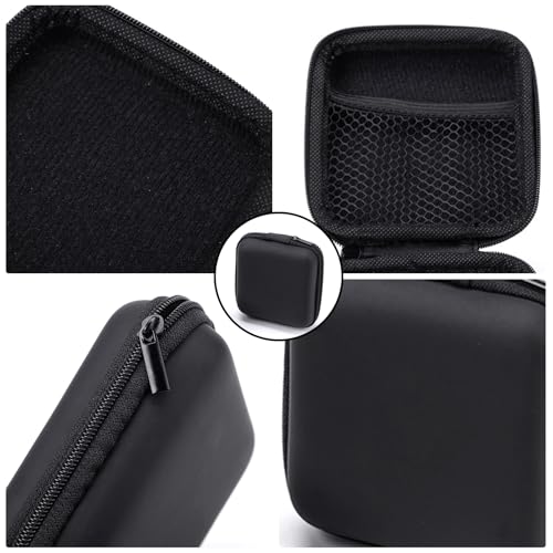 Portable Protective Case for Mini Audio Accessories–Shockproof,Water-Resistant,with Soft Lining to Avoid Scratches - color: Black