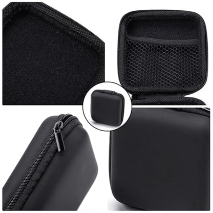 Portable Protective Case for Mini Audio Accessories–Shockproof,Water-Resistant,with Soft Lining to Avoid Scratches - color: Black