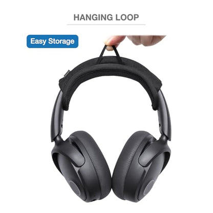 Headband Cushion Cover Compatible with JLab JBuds Lux ANC, Studio Wireless On-Ear, Go Work Gen 2, Go Lux ANC Wireless Headphones, 6mm Thick Cushion for Pressure Relief, with Zipper Slider