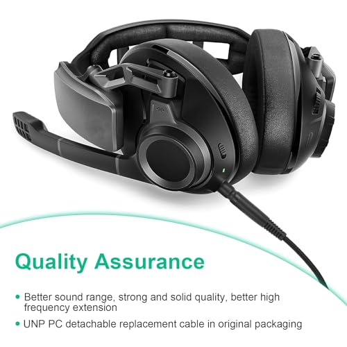 GSP 600 Replacement Cable Compatible with Sennheiser Game Zero, Game One, PC 373D, GSP 350, GSP 500, GSP 600, GSP 670, G4ME One Gaming Headset, 6.56ft