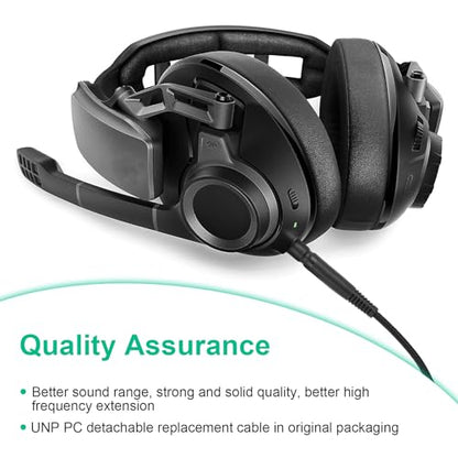 GSP 600 Replacement Cable Compatible with Sennheiser Game Zero, Game One, PC 373D, GSP 350, GSP 500, GSP 600, GSP 670, G4ME One Gaming Headset, 6.56ft