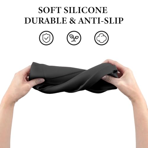 Geekria Silicone Speaker Case Cover Compatible with Bose SoundLink Plus, Protective Soft Skin, Replacement Portable Speakers Travel Carrying Sleeve with Shoulder Strap (Black) - color: Black