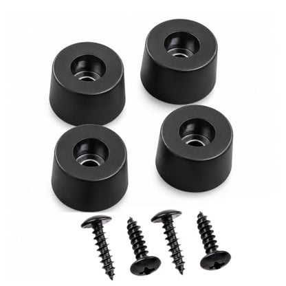 Rubber Isolation Feet 4-Pack with Stainless Steel Screws | Dense Rubber Anti-Vibration Damping Pads 40 lbs Per Pad | for Guitar Amplifier Subwoofer Turntable Studio Monitor AV Receiver