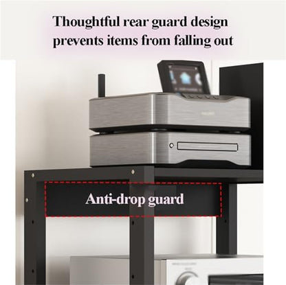 Audio Stand HiFi Rack Av Cabinet, Adjustable Height Audio Stand, Tv Gaming Console Receiver Rack, Home Office Club Theater Living Room,Brown-50 * 40 * 131cm - color: Brown
