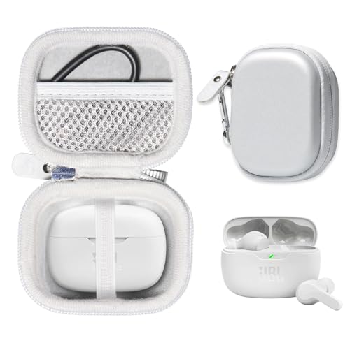 Case for JBL Vibe Beam True Wireless Noise Cancelling Earbuds (White) - color: White