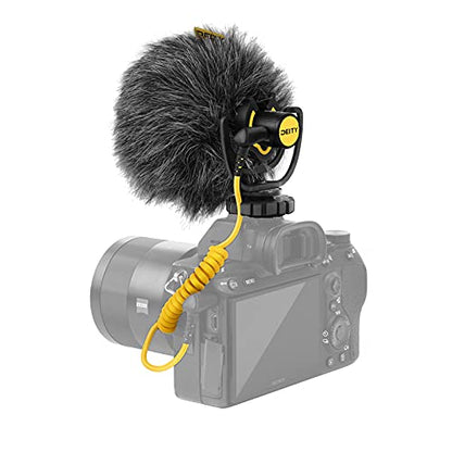 Deity V-Mic D4 Mini Microphone On-Camera Interview Mic for Vlog | Ultracompact On-Camera Mic, Plug-in Power, Trs and Trrs Cables, Dual-Track Input,Super Cardioid Compact