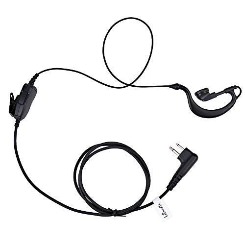 RDU4100 Earpiece, Compatible with Motorola RDM2070D CLS1110 CLS1410 CP185 CP200D 2 Way Radio with Mic PTT Walkie Talkie Headset Security Acoustic Tube Surveillance Headphone G Shape