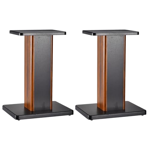 MECCANIXITY 우드 스피커 스탠드, 2팩 40cm(15.7인치) 범용 스피커 스탠드 할로우 스탠드, 홈 시어터 시네마용 향상된 오디오 청취 - size: 15.7 Inch