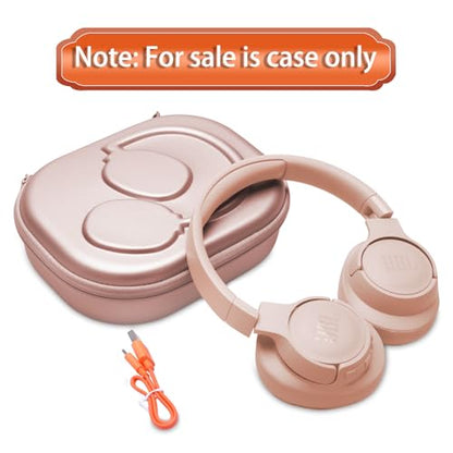 Case for JBL Tune 770NC/510BT/720BT/520BT/670NC/520C Headphones Rose Gold | Hard Carrying Travel Case for JBL Live 770NC/670NC/680NC/780NC Headphones - color: Rose Gold
