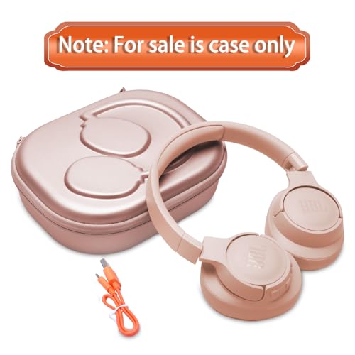 Case for JBL Tune 770NC/510BT/720BT/520BT/670NC/520C Headphones Rose Gold | Hard Carrying Travel Case for JBL Live 770NC/670NC/680NC/780NC Headphones - color: Rose Gold
