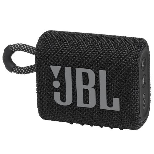 JBL Go 3 - Portable Mini Bluetooth Speaker, big audio and punchy bass, IP67 waterproof and dustproof, 5 hours of playtime, speaker for home, outdoor and travel (Black) - color: Black, style: GO3