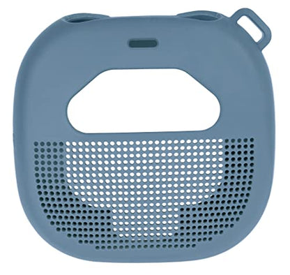 Feature Protective Case for Bose SoundLink Micro Bluetooth Speaker by WGear, Featured Design with mesh Pocket for Cable and Other Accessories, Elastic Strap to Secure Device (Stone Blue), WG012299 - color: Stone blue