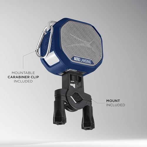 Altec Lansing HYDRATREK Magnetic Bluetooth Speaker, Waterproof IP67, Portable Speaker, True Wireless Pairing, USB-C Quick Charge, 3.7V 400mAh Battery, Voice Assistant, Perfect for Any Adventure - color: Periwinkle Blue/White