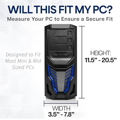 VIVO Under Desk and Wall Office PC Mount w/Swivel - size: Mid Towers