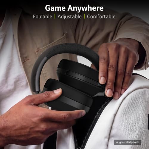 Acer Wireless Gaming Headset for PS5, PS4, PC, Switch, 2.4GHz & Bluetooth 6.0 Gaming Headphone with Flip-to-Mute Mic, Lightweight Glasses-Friendly, 70H Battery - Black - color: Black