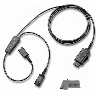 Plantronics Style Poly Headset Splitter and Telephone Audio Cable-Supervisor Agent Training Y-Cord with Mute Button -Compatible with EncorePro, Encore, HW Series for Call Center, Office Training