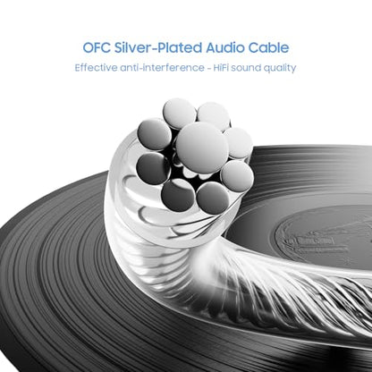 BASN IEM Earphone Cable,1.5m Wired Detachable MMCX Connector in Ear Monitor Cable for BASN Bsinger, Bmaster, MMCX Series (SC100-MMCX-White) - color: SC White