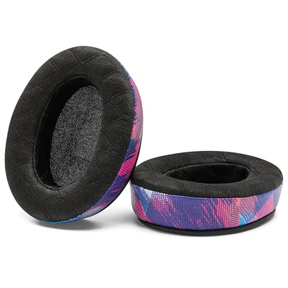 WC Freeze V2 Cloud - Angled Cooling Gel Earpads Compatible with HyperX Cloud Series by Wicked Cushions | Angled Pads for Extreme Comfort, New Freeze V2 Cooling Fabric, Extra Thick | Speed Racer - color: Speed Racer