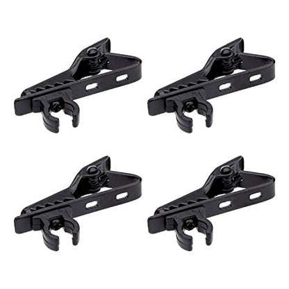 4pcs Metal Black Lapel Microphone Clip for Lapel Microphone, 6mm