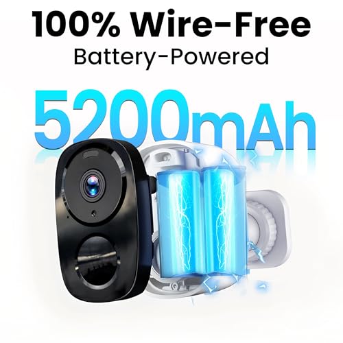 2026 Upgraded 2K Security Cameras Wireless Outdoor, Free Cloud Storage, 1-6 Months Battery Life, Waterproof, 2-Way Talk, AI Motion Detection Spotlight Siren Alarm Cameras for Home Security - color: White - 1 Pack 2.4G&5G Camera