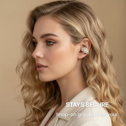 Clip on Earbuds Open Ear Accessories for Bose Ultra Open Earbuds - - color: Oval Diamond (Gold)