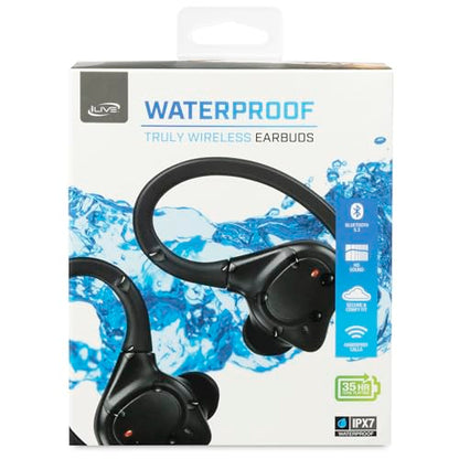 iLive IPX7 Waterproof True Wireless Earbuds w/Rechargeable Case, IAEBTW53B
