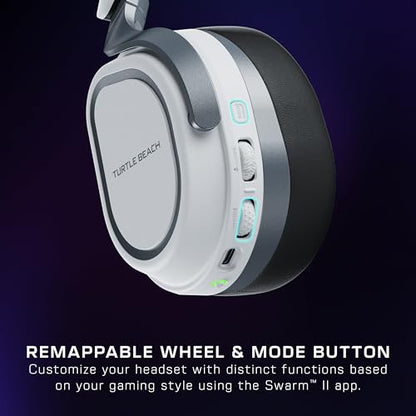 Turtle Beach Stealth 700 Wireless Multiplatform Gaming Headset Renewed, PS5 | PlayStation, PS4, Bluetooth, 60mm Dual Drivers, 80-Hr Battery, Noise-Cancelling Flip-to-Mute Mic, Dual Transmitters, White - color: White, style: Stealth 700