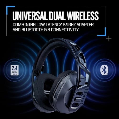 RIG 600 PRO HX Dual Wireless Universal Gaming Headset | Wireless 2.4GHz / Bluetooth for Xbox Series X|S, Xbox One, PS4, PS5, Nintendo Switch, PC, Android, iPhone – Black