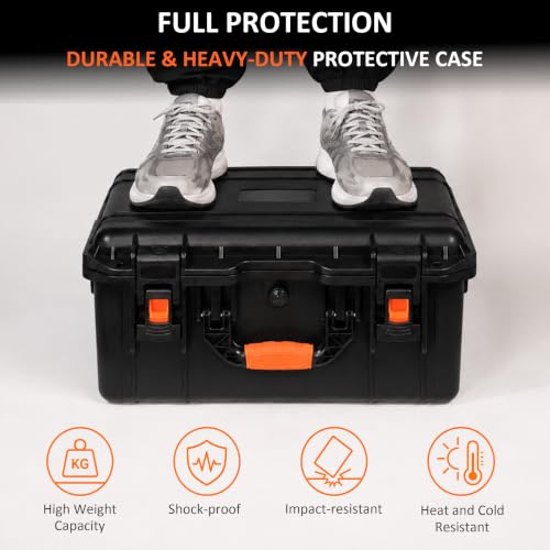 for Starlink Mini Waterproof Case with DIY Cutting Foam for Travel Outdoor | Hard Shell Case, Portable and Shockproof, Precision Cut Foam, Fit for Star Link Mini Dish, ideal for RV Camping Adventure