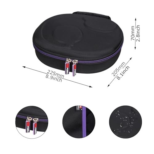 FBLFOBELI Hard Headphone Storage Case for Silensys E7 / PurelySound E7 / MOVSSOU E7 / COWIN E7 / Tapela E7 / Audonia E7 Active Noise Cancelling Bluetooth Headphones (Case Only) (Purple) - color: Purple