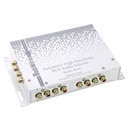 Automatic RCA Audio Selector by BobWire, Model RCA1 - Switch Operates by Audio Sensing or 12V Trigger. (Use for Home Theater Bypass, Jukebox, Karaoke & Auto Source Selection)
