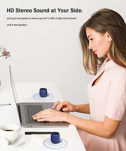 comiso Portable Bluetooth Speaker, Small Speaker, IP67 Waterproof,Rich Bass - color: Navy blue