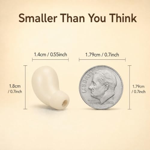 Mini Invisible Bluetooth Earbuds, Wireless for Small Ears (Beige) - color: Beige