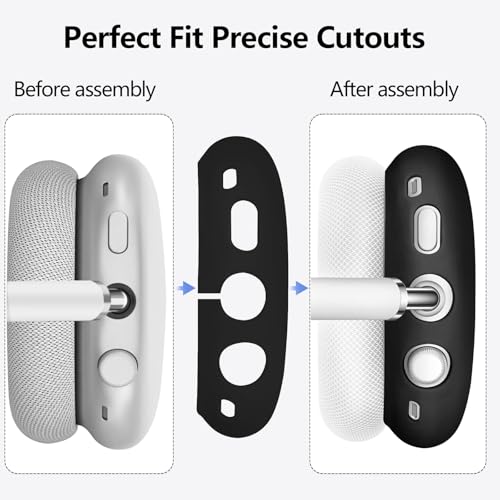 3-in-1 Silicone Case Cover for AirPods Max 2/AirPods Max Headphones, Apple AirPod Max Accessory Protective Cover, Headband/Ear Cups/Ear Pad Covers, Anti-Scratch and Sweatproof - color: Red