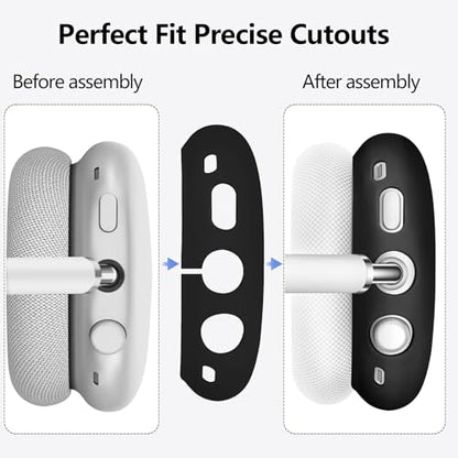 3-in-1 Silicone Case Cover for AirPods Max 2/AirPods Max Headphones, Apple AirPod Max Accessory Protective Cover, Headband/Ear Cups/Ear Pad Covers, Anti-Scratch and Sweatproof - color: Red