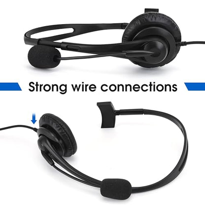 SAMCOM Over The Ear Walkie Talkie Headset, 2 Pin Plug with Boom Mic PTT Overhead Headphone for Baofeng for Kenwood for Retevis Two Way Radios (Single Side, Adjustable Headband, Wired)