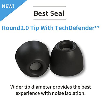 Comply SmartCore Memory Foam Replacement IEM Ear Tips, Round, Black, Medium - size: Medium, style: Round 2.0