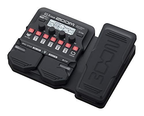 Zoom G1X Four Guitar Multi-Effects Processor with Expression Pedal | 70+ Effects, Amp Modeling, Looper, 68 Rhythm Patterns, Tuner, Battery Powered - size: Processor Pedal, style: G1X FOUR