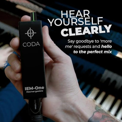 Wired in-Ear Monitor Amplifier - Single Channel Rechargeable Headphone Amp | USB-C, LED Volume Knob, XLR/TRS Inputs, Rechargeable AAA Batteries, Personal IEM Amp by CODA - size: Single Channel Rechargeable