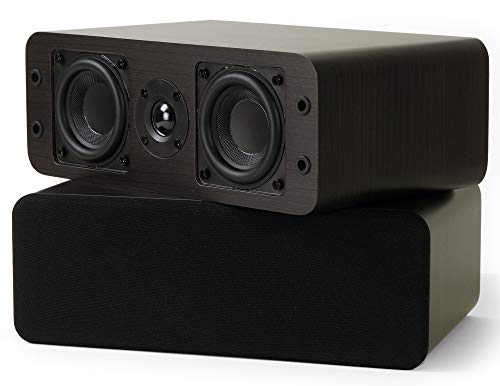 Micca OoO Slim Passive Bookshelf Speakers Home Theater, Stereo Pair, Walnut | Amplifier Required, Dual 3-Inch Woofers, 0.75-Inch Silk Tweeter, Under 4-Inch Wide, Desktop, Surround Sound, Wall Mountable - size: OoO Pair