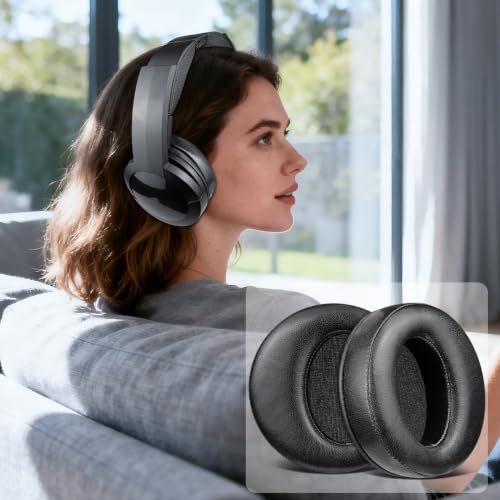 SOULWIT Earpads for Sony MDR-RF985R/RF6500 - Black | for MDR-RF(985R/970/970RK/960R/960RK/925RK/865/865R/865RK/860/860F), MDR-DS6500(RF6500) Headphones