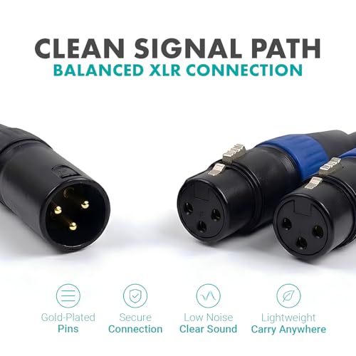 Movo TCB8 XLR Splitter Cable – 1 Male XLR to 2 Female XLR Y-Cable, Split One Interface Input for Two Microphones, 21-Inch Balanced Audio Splitter for Recording Studios, Live Sound & Podcasting