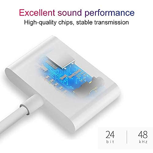 [Apple MFi Certified] Dual 2in1 Lightning Headphone Audio & Charger Adapter Splitter for iPad,2 Pack iPhone Headphone Adapter for iPhone 14/13/ 12/11/ XS/XS Max/XR/X/ 8/8plus/7/7 Plus/iPad