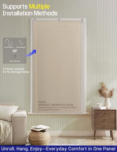 JaneTech Soundproof Curtains for Bedroom, Studio & Home Office, Sound Dampening Acoustic Curtain with Soft Velvet Backing, Noise Reducing Room Divider Panel,70.9 x 39.4 Inch, Oatmeal Sand - color: Oatmeal Sand, size: 70.9 X 39.4 Inches