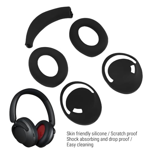 Vikye Headphone Ear Pads Covers, Ear Pads Cushions and Headband, Protector with Zipper Closure Compatible with HC905 SE Headphones
