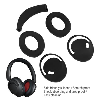 Vikye Headphone Ear Pads Covers, Ear Pads Cushions and Headband, Protector with Zipper Closure Compatible with HC905 SE Headphones