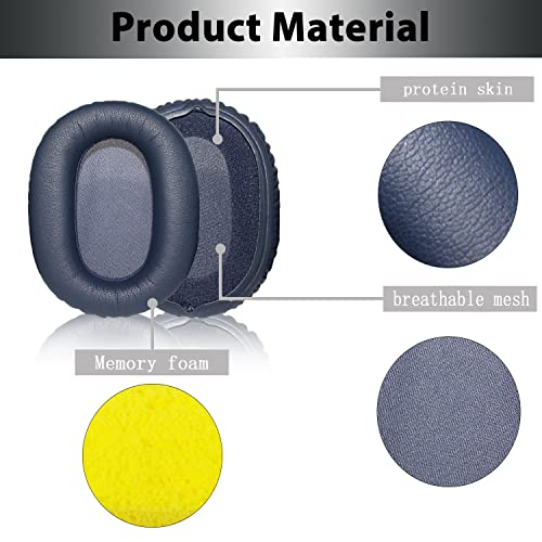 Adhiper Replacement Ear Pads for Sony WH-CH720N, WH-CH710N - Blue | Softer Protein Leather & High-Density Memory Foam Earpads for Sony Headphones - color: Blue