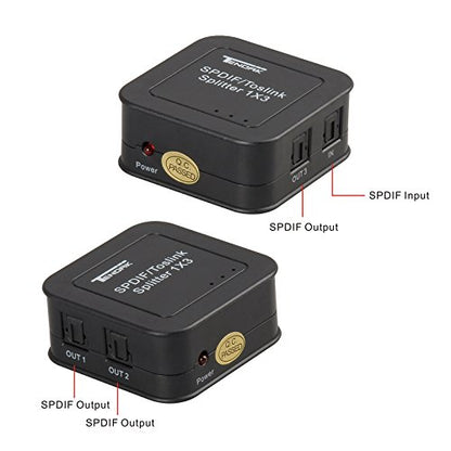Tendak Digital Optical Splitter 1 in 3 Out for TV